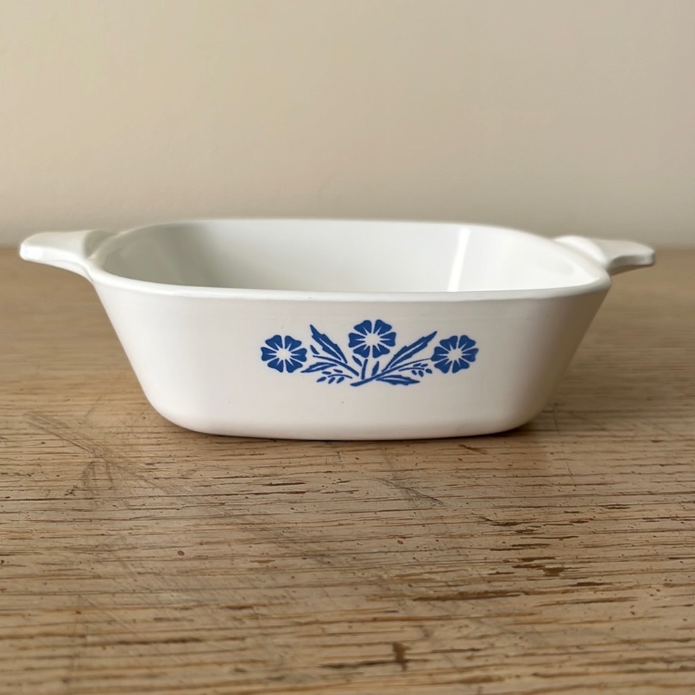 Corning Ware Blue Cornflower Petite Pan P-41 Casserole Dish Mini Corning…